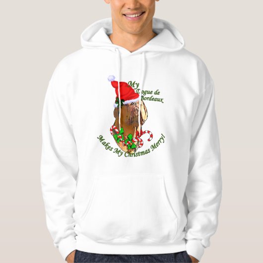 Dogue de Bordeaux kerstcadeaus Hoodie (Voorkant)