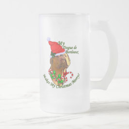 Dogue de Bordeaux kerstcadeaus Matglas Bierpul