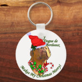 Dogue de Bordeaux kerstcadeaus Sleutelhanger (Voorkant)