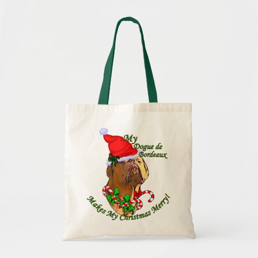 Dogue de Bordeaux kerstcadeaus Tote Bag (Voorkant)