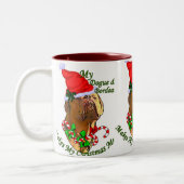 Dogue de Bordeaux kerstcadeaus Tweekleurige Koffiemok (Links)