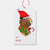 Dogue de Bordeaux Kerstmis Cadeaulabel (Voorkant)