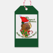 Dogue de Bordeaux Kerstmis Cadeaulabel (Achterkant)