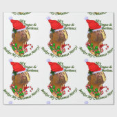 Dogue de Bordeaux Kerstmis Cadeaupapier (Vlak)