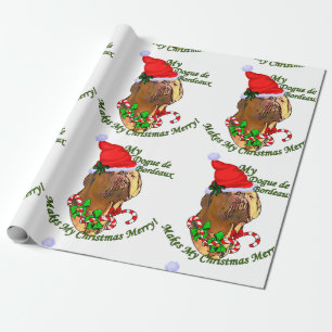 Dogue de Bordeaux Kerstmis Cadeaupapier