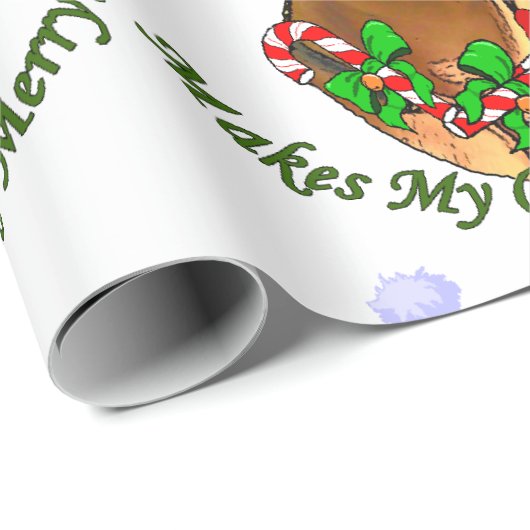 Dogue de Bordeaux Kerstmis Cadeaupapier (Rol Hoek)