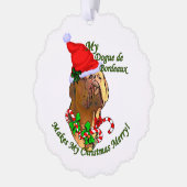 Dogue de Bordeaux Kerstmis Ornament Kaart (Links)