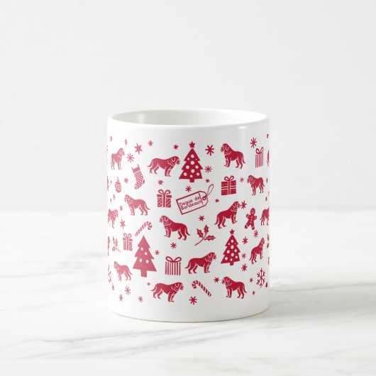 Dogue de Bordeaux kerstontwerp Koffiemok (Center)