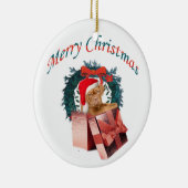 Dogue De Bordeaux kerstversiering Keramisch Ornament (Rechts)