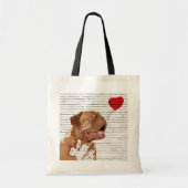 Dogue De Bordeaux Love Balloon Canvas tas (Voorkant)