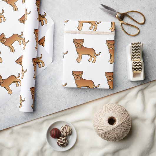 Dogue De Bordeaux Mopshond Patroon Cadeaupapier (Crafts)