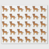 Dogue De Bordeaux Mopshond Patroon Cadeaupapier (Vlak)