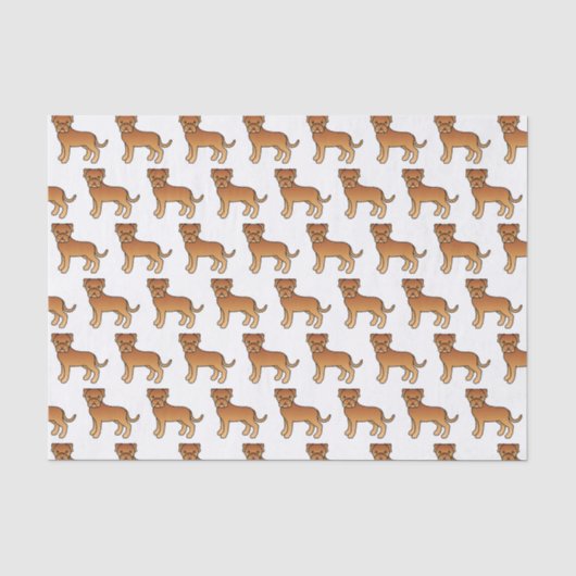 Dogue De Bordeaux Mopshond Patroon Tissuepapier (Voorkant)