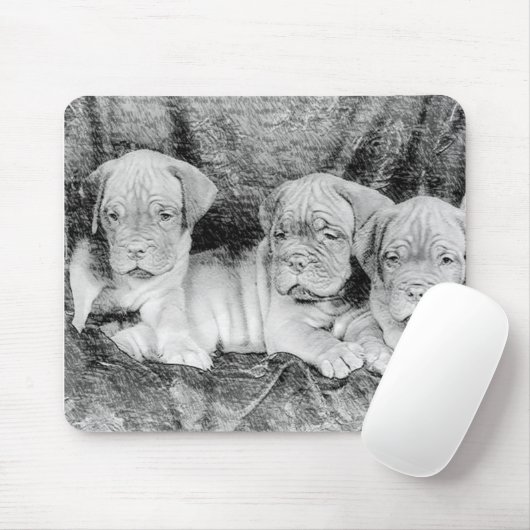 Dogue de bordeaux mousepad muismat (Met muis)