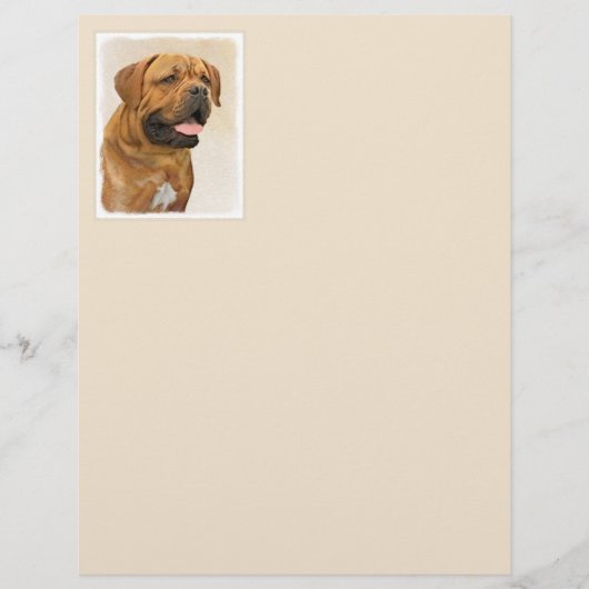 Dogue de Bordeaux Painting - Cute Original Dog Art (Voorkant)