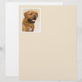 Dogue de Bordeaux Painting - Cute Original Dog Art (Voorkant / Achterkant)