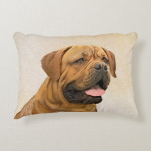 Dogue de Bordeaux Painting - Cute Original Dog Art Accent Kussen