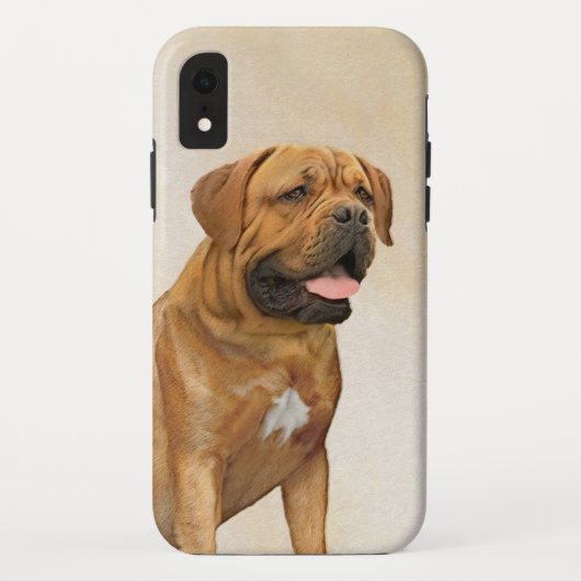Dogue de Bordeaux Painting - Cute Original Dog Art Case-Mate iPhone Case (Achterkant)
