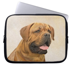 Dogue de Bordeaux Painting - Cute Original Dog Art Laptop Sleeve