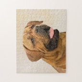 Dogue de Bordeaux Painting - Cute Original Dog Art Legpuzzel (Verticaal)