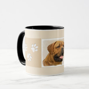 Dogue de Bordeaux Painting - Cute Original Dog Art Mok