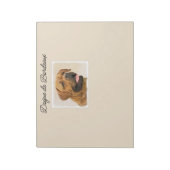 Dogue de Bordeaux Painting - Cute Original Dog Art Notitieblok (Linkerzijde)