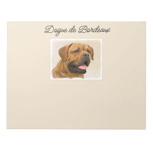Dogue de Bordeaux Painting - Cute Original Dog Art Notitieblok