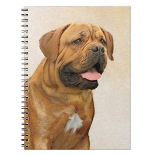 Dogue de Bordeaux Painting - Cute Original Dog Art Notitieboek
