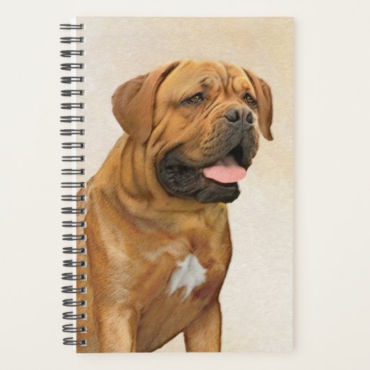 Dogue de Bordeaux Painting - Cute Original Dog Art Planner (Voorkant)