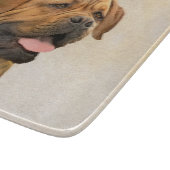 Dogue de Bordeaux Painting - Cute Original Dog Art Snijplank (Hoek)