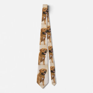 Dogue de Bordeaux Painting - Cute Original Dog Art Stropdas