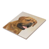 Dogue de Bordeaux Painting - Cute Original Dog Art Tegeltje (Zijkant)