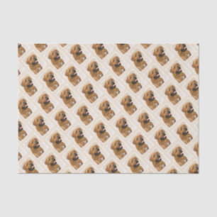 Dogue de Bordeaux Painting - Cute Original Dog Art Tissuepapier