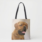Dogue de Bordeaux Painting - Cute Original Dog Art Tote Bag (Voorkant)