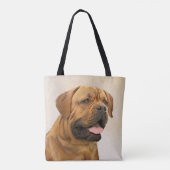 Dogue de Bordeaux Painting - Cute Original Dog Art Tote Bag (Achterkant)