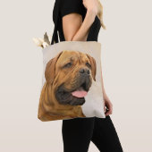 Dogue de Bordeaux Painting - Cute Original Dog Art Tote Bag (Dichtbij)