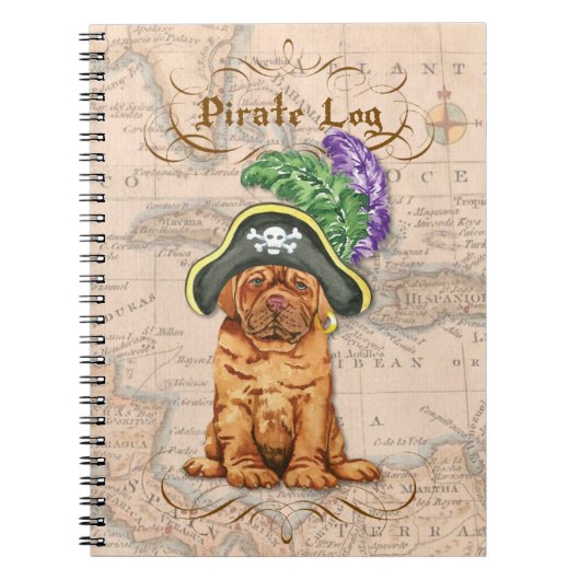 Dogue de Bordeaux Pirate Notitieboek (Voorkant)