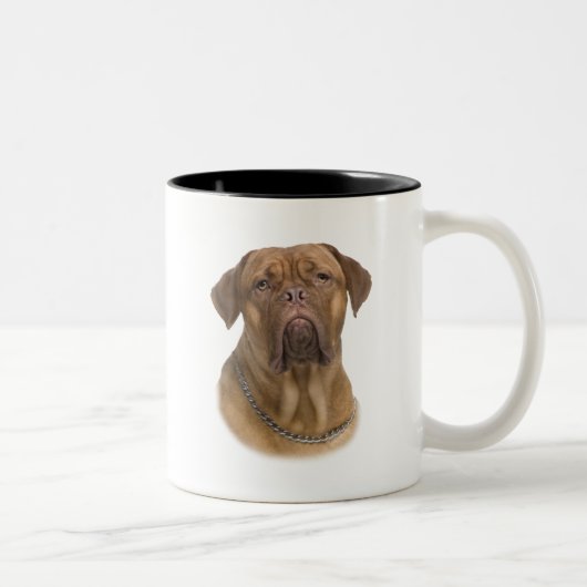 Dogue De Bordeaux Portait Tweekleurige Koffiemok (Rechts)