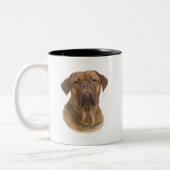 Dogue De Bordeaux Portait Tweekleurige Koffiemok (Links)