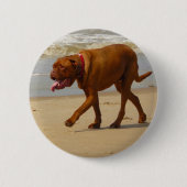 dogue de bordeaux ronde button 5,7 cm (Voorkant)