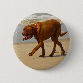 dogue de bordeaux ronde button 5,7 cm