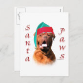 Dogue de Bordeaux Santa Paws Feestdagenkaart (Voorkant / Achterkant)