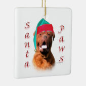 Dogue de Bordeaux Santa Paws Keramisch Ornament (Rechts)