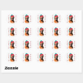 Dogue de Bordeaux Santa Paws Ronde Sticker (Vel)
