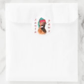 Dogue de Bordeaux Santa Paws Ronde Sticker (Tas)