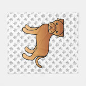 Dogue De Bordeaux Schattige Cartoon Hond Fleece Deken (Voorkant (Horizontaal))