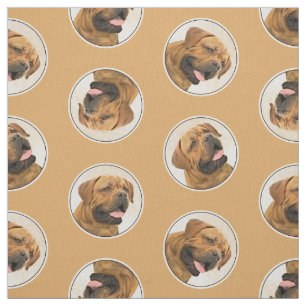 Dogue de Bordeaux Schilderen Originele Pet Dog Art Stof