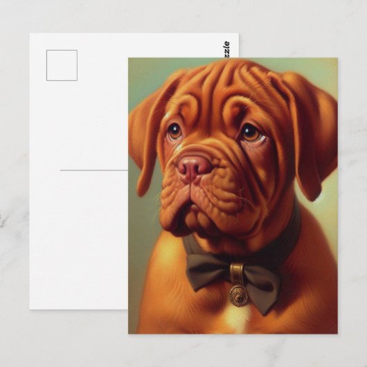  Dogue de Bordeaux Schilderij Briefkaart (Voorkant / Achterkant)