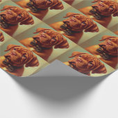 Dogue de Bordeaux Schilderij Cadeaupapier (Hoek)