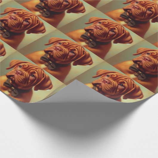  Dogue de Bordeaux Schilderij Cadeaupapier (Hoek)